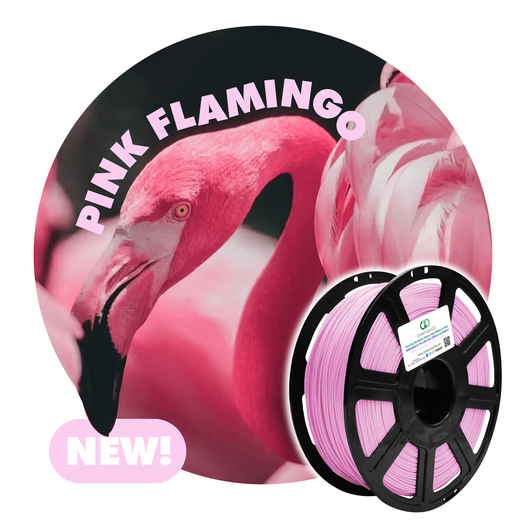 Pink Flamingo: Recycled PET-G  (*It's Here!!!*) (February 2025: GreenGate3D's 5th Anniversary Discount)