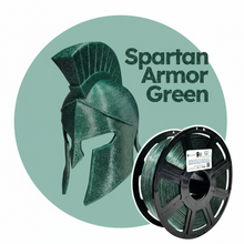 Load image into Gallery viewer, Spartan Armor Green: Recycled PET-G with ✨️S✨️P✨️A✨️R✨️K✨️L✨️E✨️S✨️ Michigan State University custom color!!!