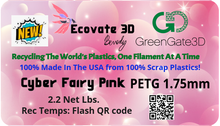 Load image into Gallery viewer, Cyber Fairy Pink: Recycled PET-G with S*P*A*R*K*L*E*S (NEW)