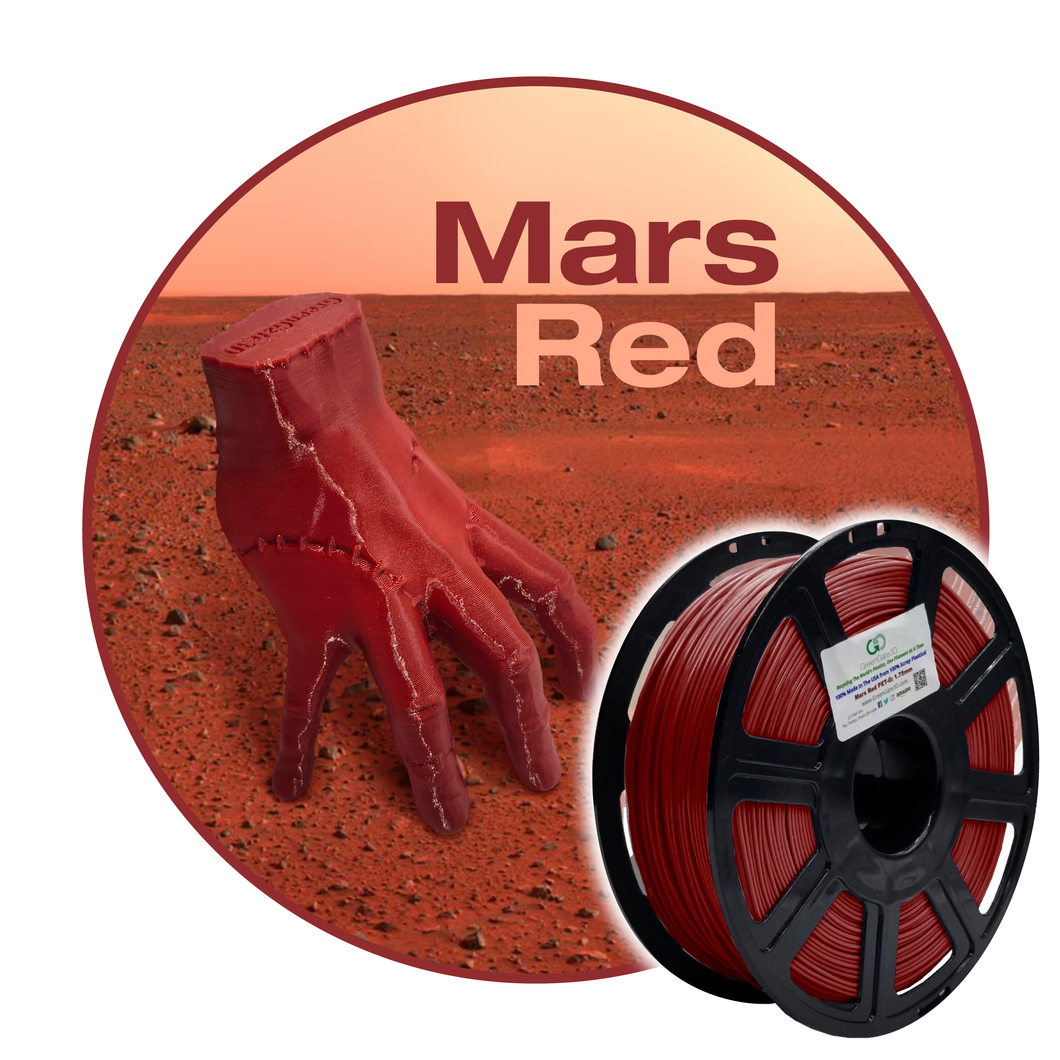 Mars Red: Recycled PET-G (February 2025: GreenGate3D's 5th Anniversary Discount)