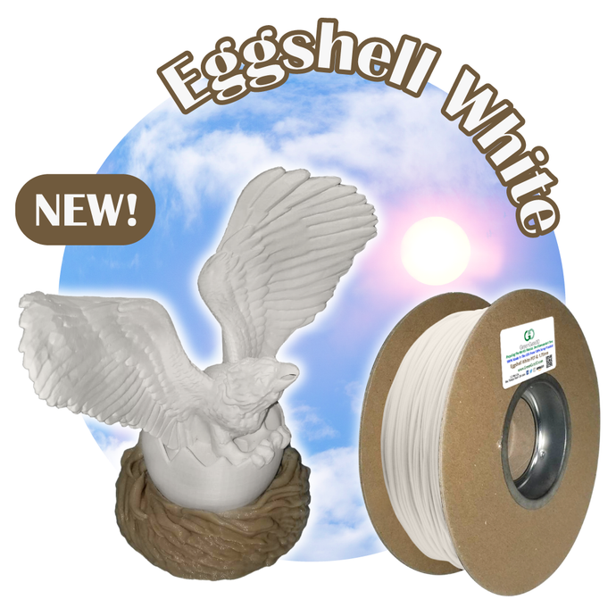 Eggshell White, A TRUE MATTE White: Recycled PET-G (***New***)