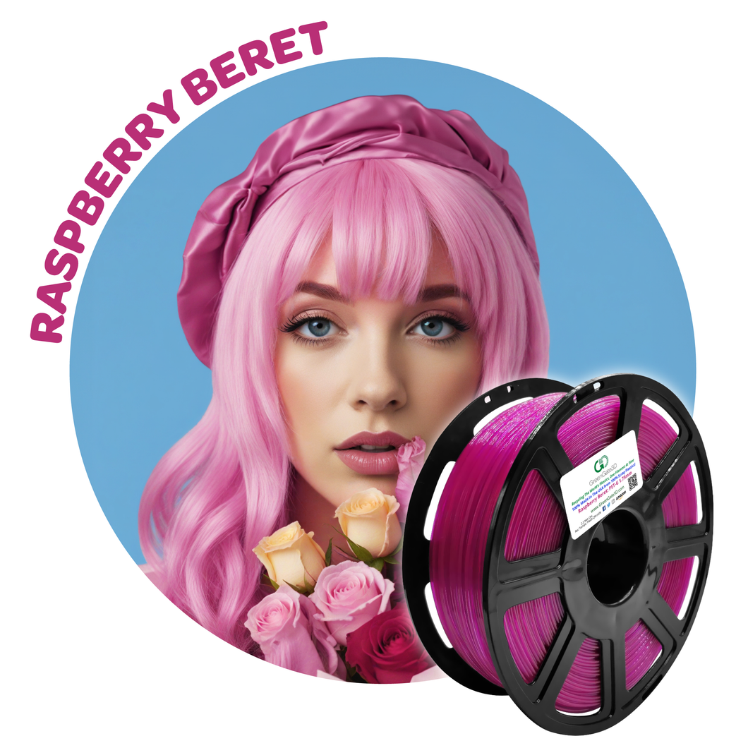 Raspberry Beret: Recycled PET-G (October 2024: 5th Anniversary Discount)