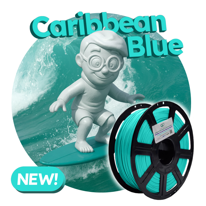 Caribbean Blue: Recycled PET-G (NEW!)