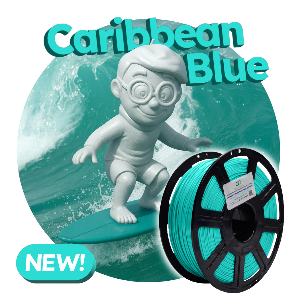 Caribbean Blue: Recycled PET-G (NEW!)