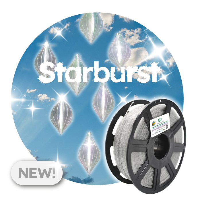 Starburst: Recycled Clear PET-G with S*P*A*R*K*L*E*S (NEW)