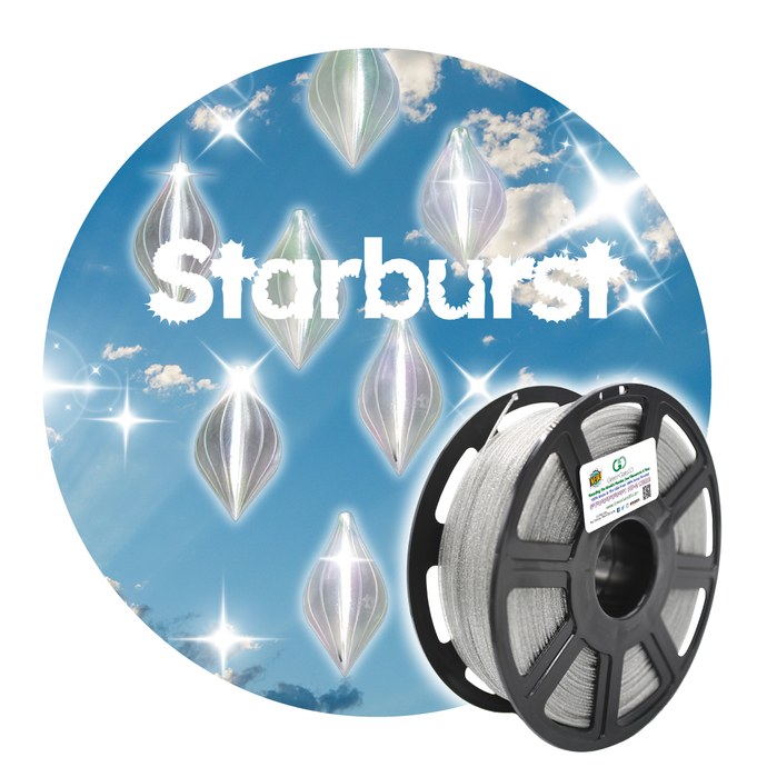 Starburst: Recycled Clear PET-G with ✨️S✨️P✨️A✨️R✨️K✨️L✨️E✨️S✨️