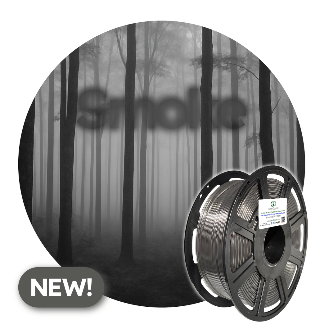 Smoke: Recycled PET-G (New! Translucent Light Black!!!)