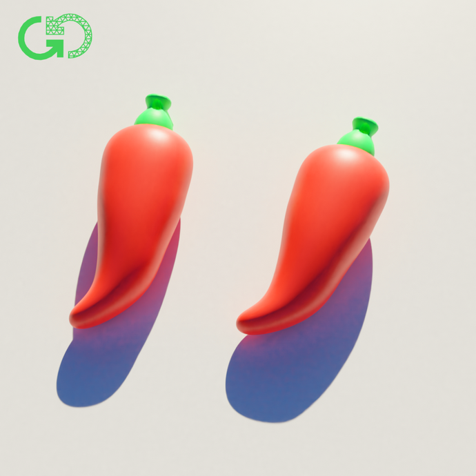 Chili Pepper Earrings STL