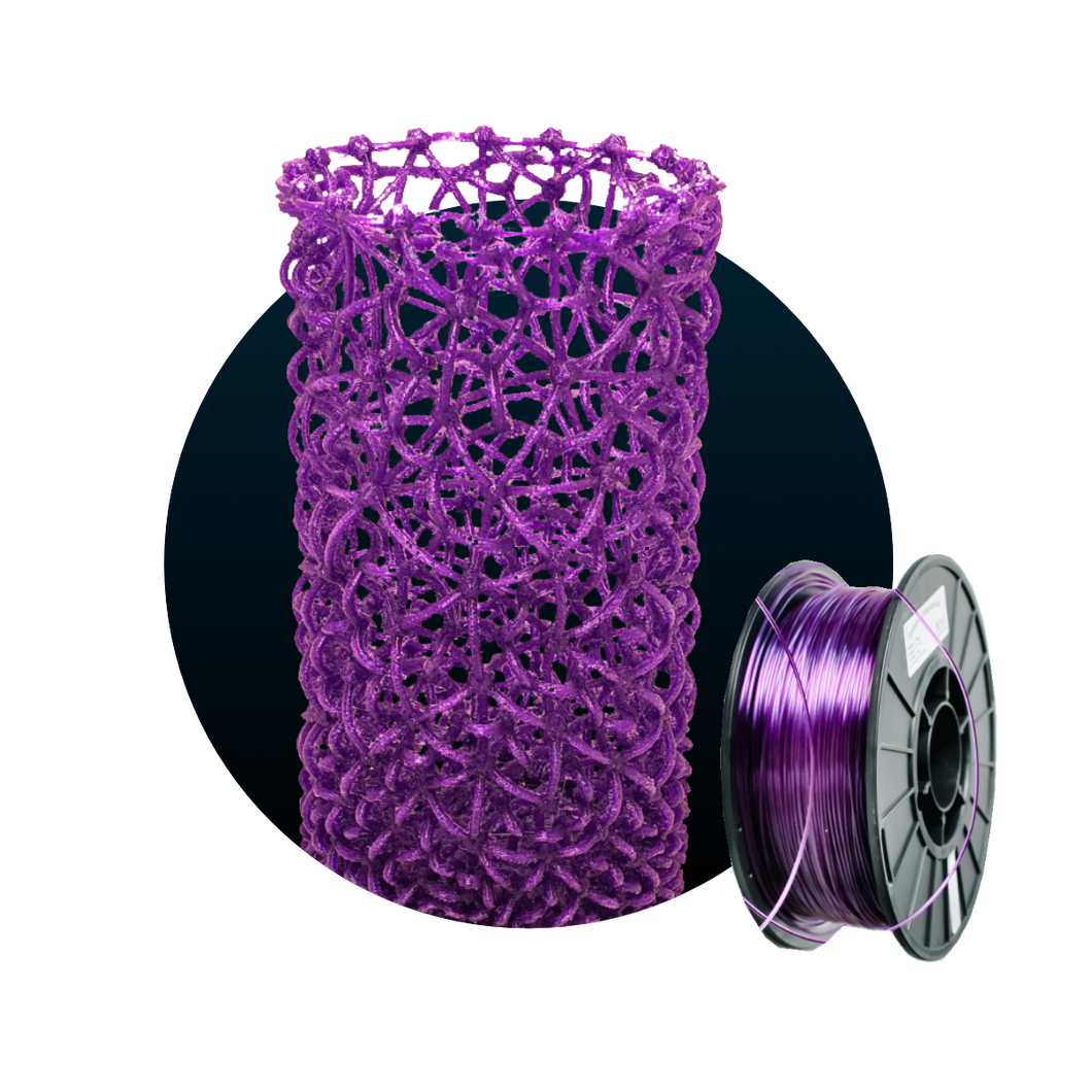 ShoreyDesigns Procedural Vase + Translucent Purple Recycled PET-G - GreenGate Gallery